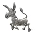 Broche De Niñam,Alfileres Y Broches Broches De Burro Para Mujeres Y Hombres, Broches De Animales Unisex, Regalo De Chico De Cartón Divertido, Plata Antigua, 2 Colores Disponibles
