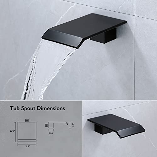 Tub Faucet Matte Black Waterfall Bathtub Faucet Set Can Be Used As A Bathtub Shower Faucet Or Sink Faucet Spout (Not Include Handles And Valve)(Matte Black) #TOP6