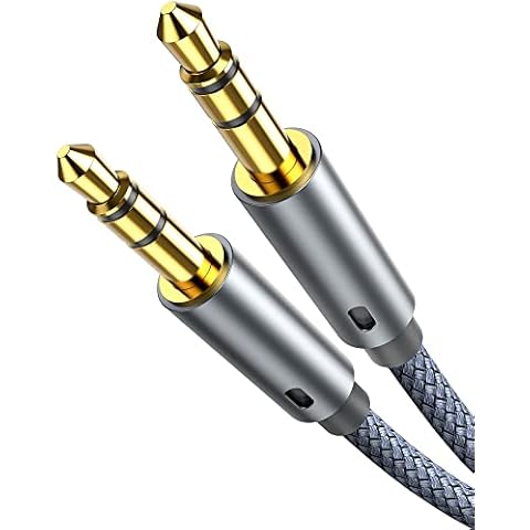 Highwings Aux Kabel 3,5mm Klinkenkabel [1,2M] Stereo Audio Kabel Klinke auf Klinke Nylon Geflochtenes Hochwertige Kabel für Kopfhörer, Auto, Handy, PC, Lautsprecher, Stereoanlagen, MP3-Player usw thumbnail