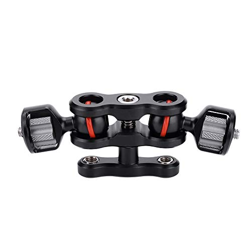 Camera Magic Arm Mount, 180 Degree Rotatable Dual Ball Head DSLR Camera Supports for LCD Monitor, Black - Image 4