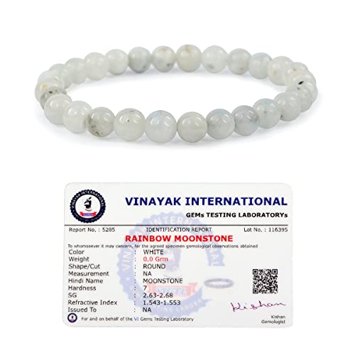 Image of Reiki Crystal Products Certified Natural Crystal Stone Bracelet 6 mm Round Beads for Men and Women | Premium Gemstone Jewellery Collection | Reiki Charged | Multiple Stone Variants Available