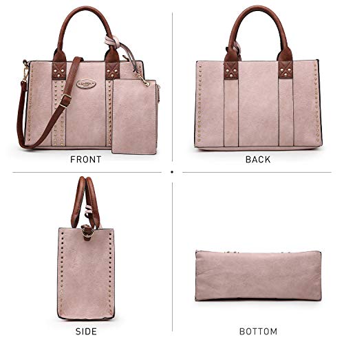 Dasein Purses Handbags for Women Tote Wallet Set Top Handle Satchel Shoulder Hobo Bag 3pcs3