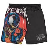 Marvel Comics Venom Anti-Hero Mens Casual Drawstring Shorts (Medium, Black)