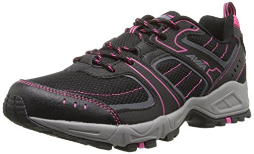 AVIA Women's Avi-Dell Running Shoe,Black/Iron Grey/Zuma Pink,9.5 D US
