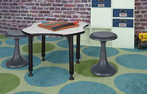Image of Regency Wobble Stool Glow, 17-inch, Grey