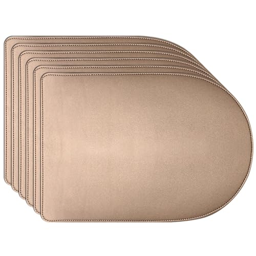 �t�F�C�N���U�[�v���[�X�}�b�g PU�e�[�u���}�b�g 4���A6���A8���p�b�N �}���`�J���[ �����T�C�Y(Champagne,SEMICIRCLE-SET OF 6)