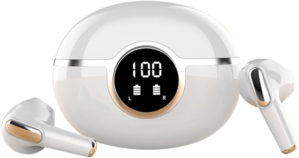 Wireless Earbuds Bluetooth Headphones with Advanced Active Noise Cancelling IPX5 Waterproof in-Ear Headset with Mic Earphone with LED