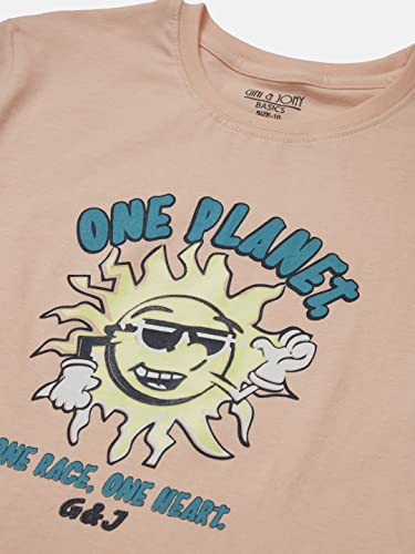 Image of Gini & Jony Boy's Solid Regular Fit T-Shirt