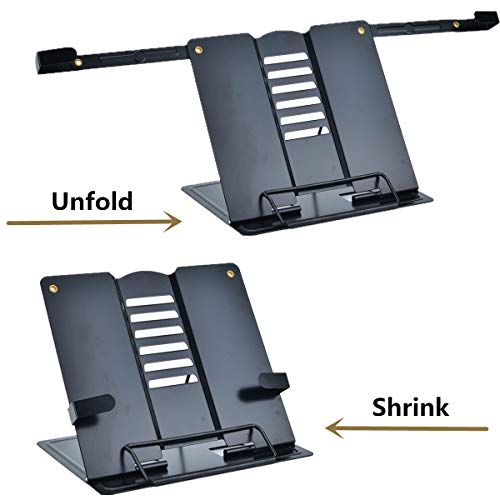 Citmage CTM_202 Desk Book Stand Document Holder Heavy Duty Metal Reading Stand Black For Book Magazine Menu Ipad Music Score Speech Draft thumb #2