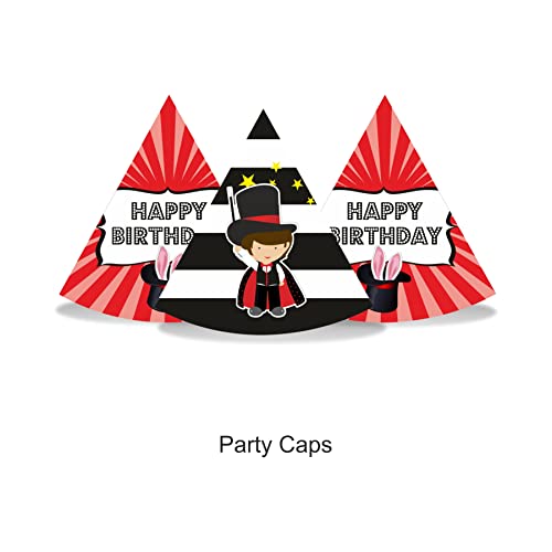 Image of PRETTY UR PARTY Magic Party decorations Kit - 80 pcs includes Bunting, balloons, thank you, centerpiece, danglers, Magic Party Supplies, Magic Birthday Party Decor, Banner for Girls Boys Kids