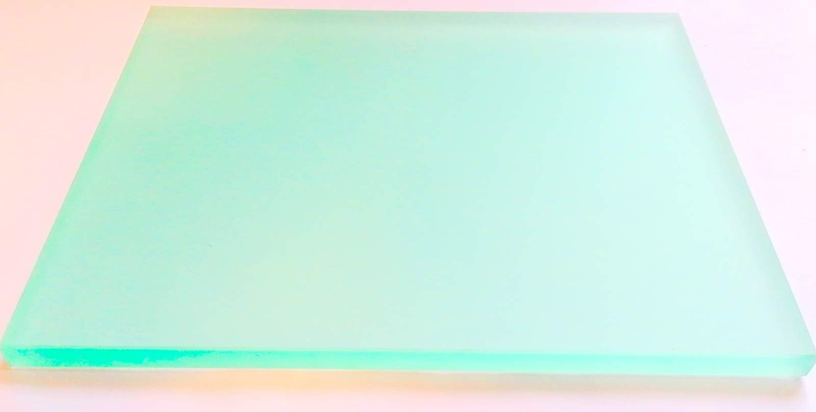 Anreibescheibe für Pigmentfarben und Bindemittel, 400 x 500 mm, 10 mm Stärke, Gummi, Mittel, 120er-Schleifpapier, Metall, Glas