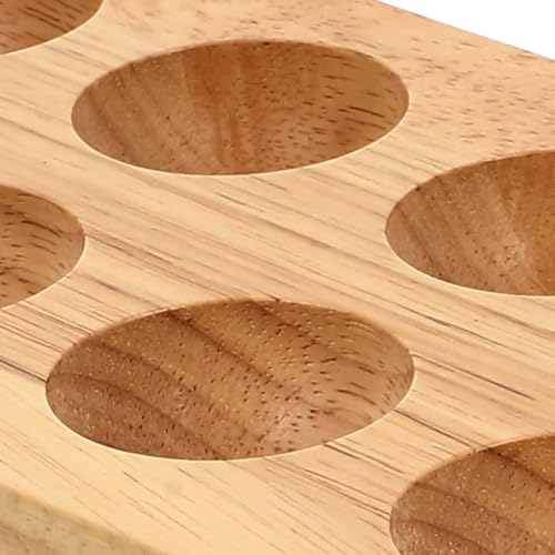 Soporte para huevos de madera para nevera, base resistente de almacenamiento moderno 6