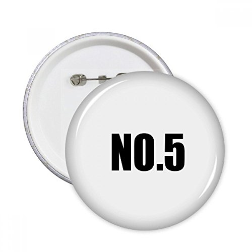 Pins badge rond Numéro Chance 5 multicolore XXL pour décoration de vêtements