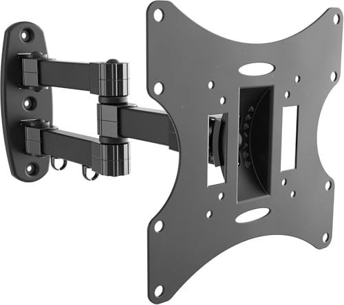 RICOO TV Wandhalterung Schwenkbar Fernseher Halterung für 32-43 Zoll Schwenkarm Fernsehhalterung für Wand S2522 Wand-Halter Neigbar Flach OLED Curved Fernseh-Arm bis 15 Kg & VESA 200 x 200 mm