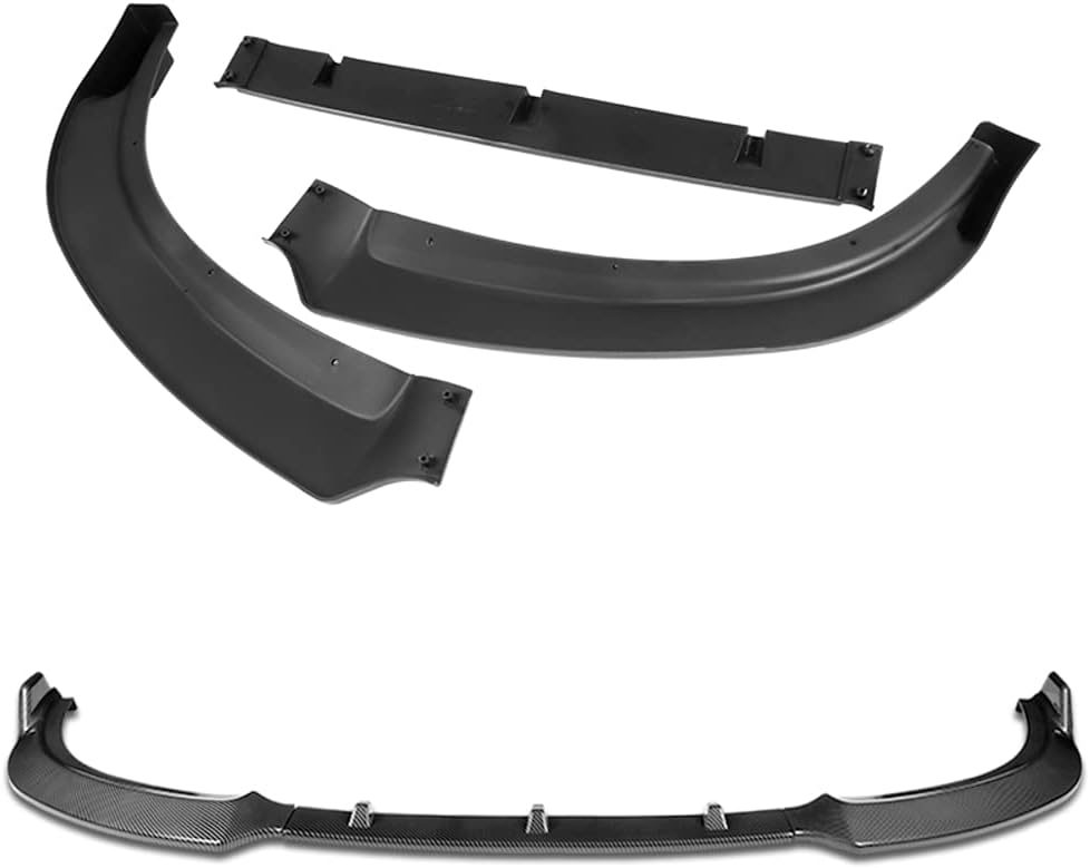 Q1-TECH, Front Bumper Lip fit for Compatible with 2019-2022 BMW G20 G21 3-Series 330e 320i Sport, Front Bumper Lip Spoiler Air Chin Body Kit Splitter Painted Glossy Carbon Fiber ABS