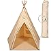 WEISSE FEDER Tipi Zelt für Kinder | Spielzelt für Mädchen & Jungen | Ideal für jedes Kinderzimmer | Besonders stabil & robust | Tipi Kinderzelt für drinnen und draußen I Jetzt selbst anschauen!