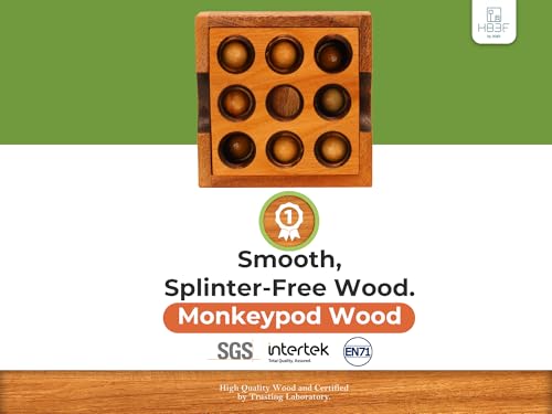 BSIRI Classic Wooden Game Bundle – Tic Tac Toe Pushing Me + Rustic Golf Board Game + Mikado Pick-Up Sticks miniatura 3