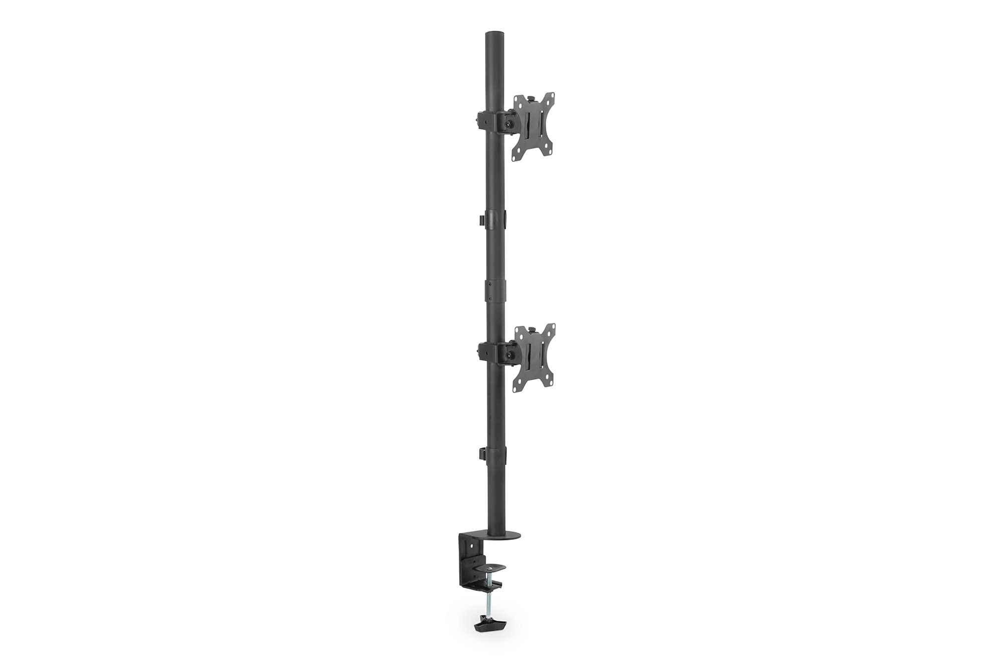 DIGITUS Supporto per monitor - Morsetto da tavolo - Doppio supporto - Verticale - Fino a 32 pollici - VESA 75 e 100 - Nero