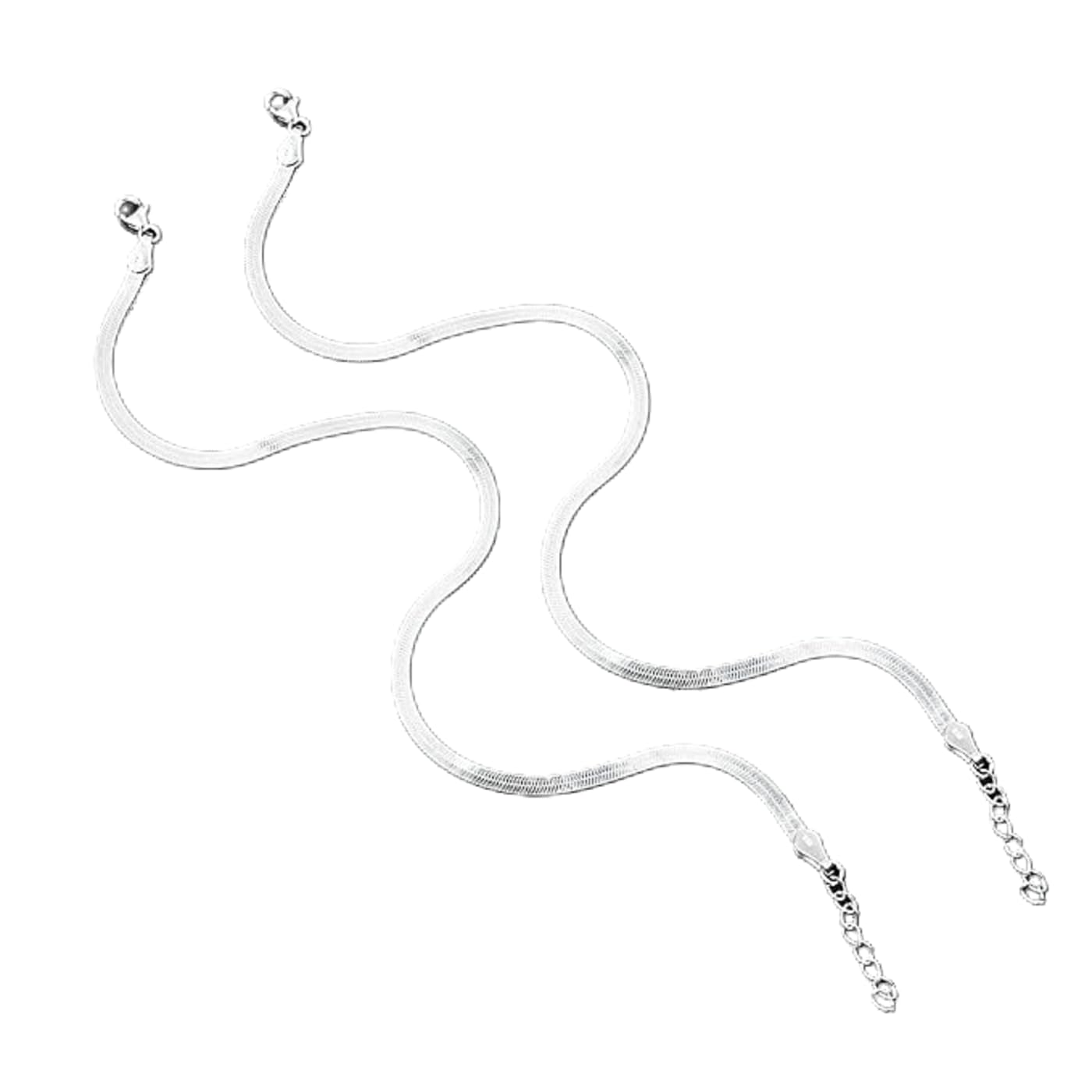 Stainless Steel Anklet Flat Snake Design Gold Anklet for Girls & Women