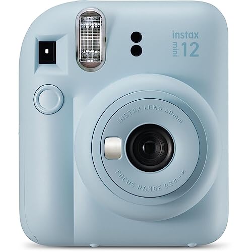 Image of FUJIFILM INSTAX Mini 12 Instant Film Camera | Pastel Blue Bundled with INSTAX Mini Instant Film |40 Exposures + Instax Accessory Bundle + AA Batteries + Cleaning Cloth (10 Items)