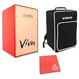 J.Leiva Viva Red Cajon Rot mit keepdrum Tasche und Sitz-Pad Rot