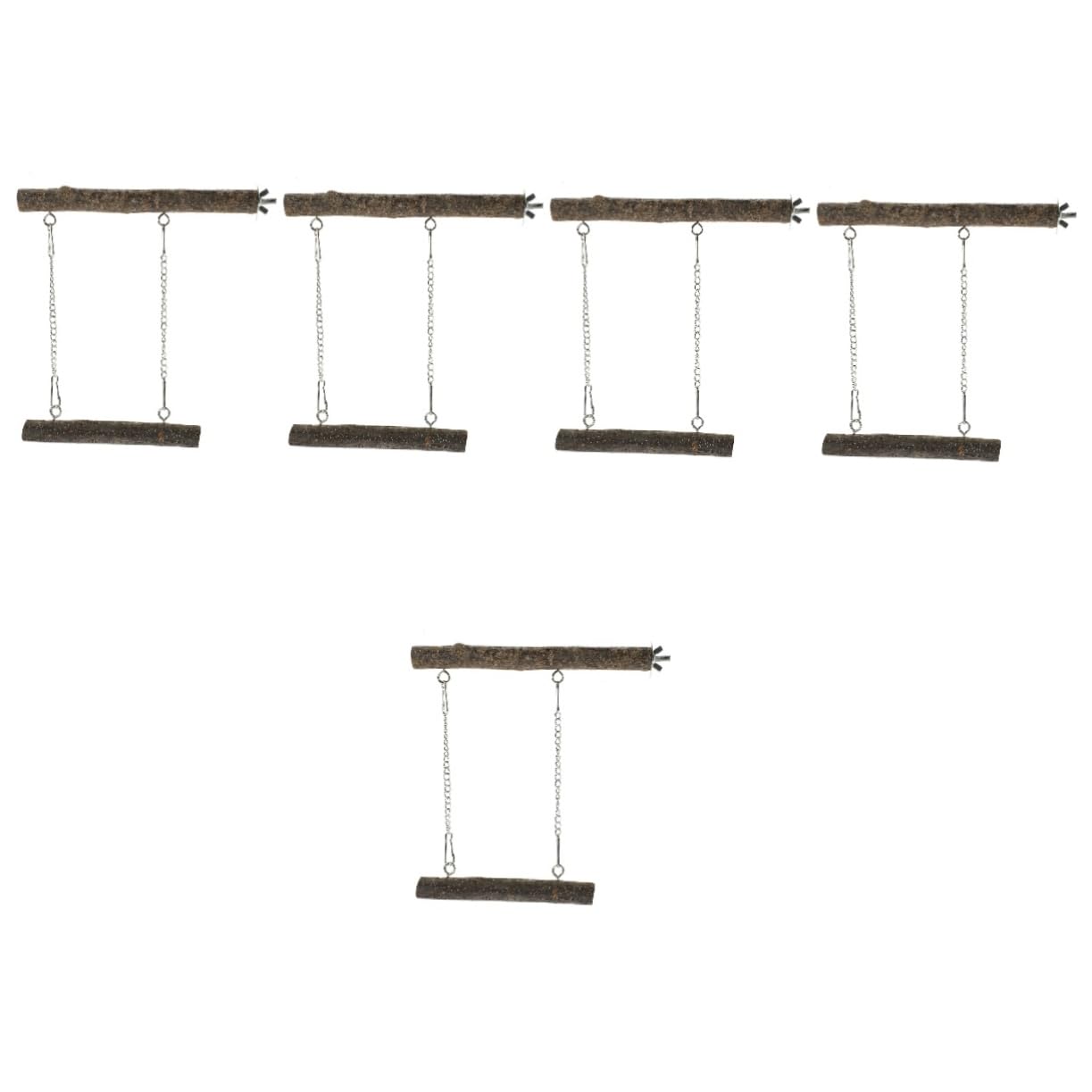 BESPORTBLE 5ensembles Perchoir pour Oiseaux Balancelle pour Perruches Et Perroquets Jouet Naturel Activité Support De pour Cage à Oiseaux Accessoire De pour Petits