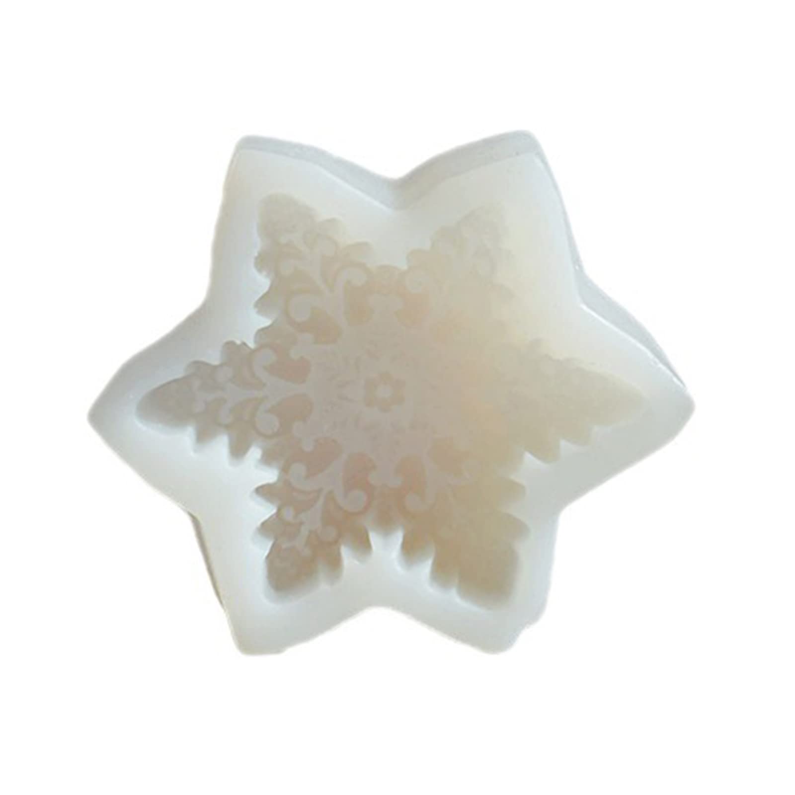 Tsophreniq Silicone Soap Molds Snowflake Shaped Hand-Making Supplies Snowflake Molds for Making