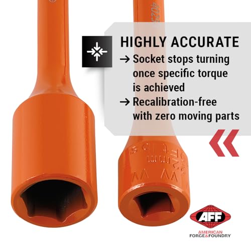 Image of AFF Torque Limited Socket, 1 /2 inch Drive, 22mm, 110 ft /lbs, Copper, 40253