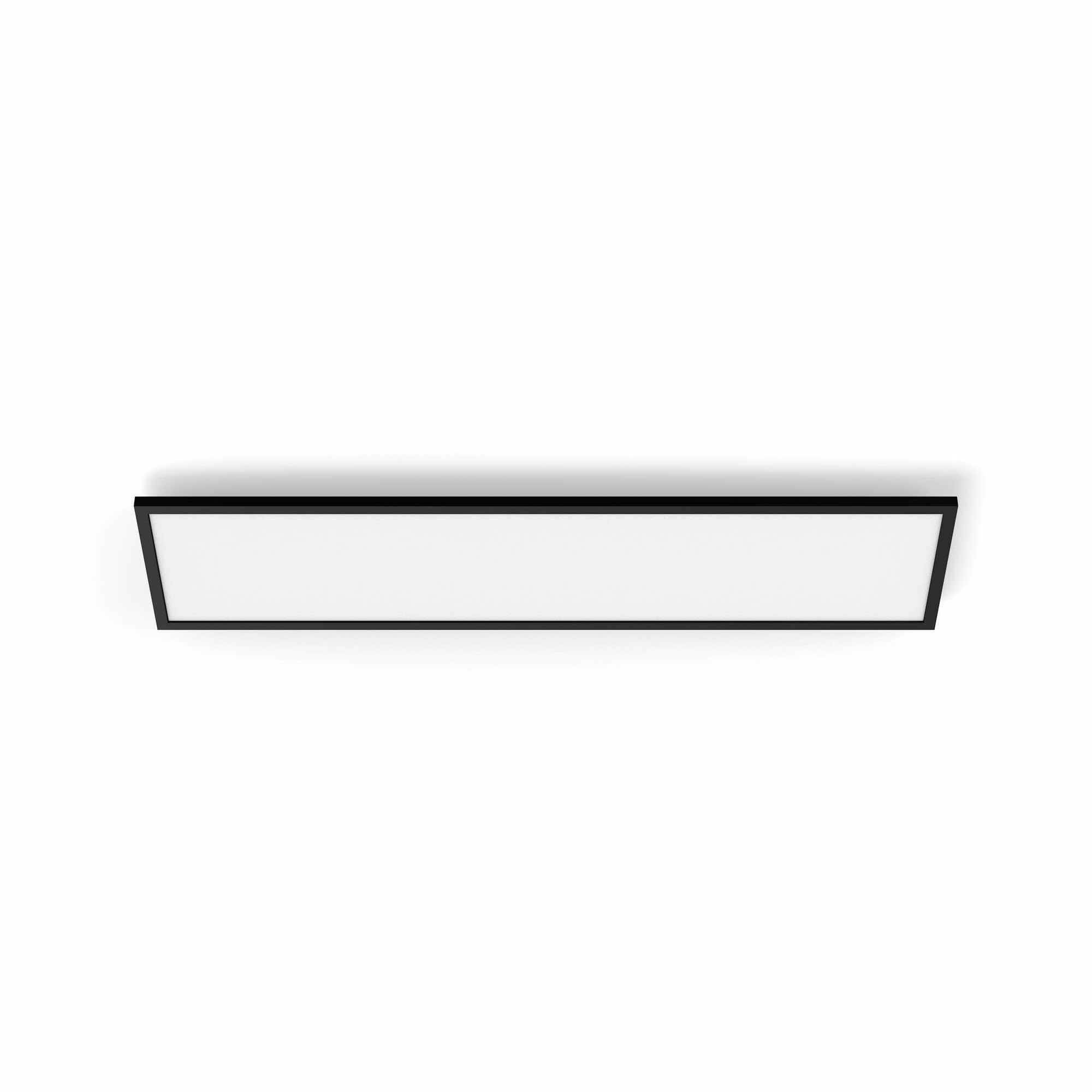 Philips Hue White Ambiance, Pannello Smart Aurelle, Rettagolare, luce bianca da calda a fredda, 120x30cm, nero, Compatibile Bluetooth, Controllo Vocale con Alexa, Google Assistant e Apple Homekit