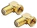 Produktbild conecto 90-Grad-Winkeladapter F-Stecker auf F-Buchse, Adapter zum Abwinkeln eines F-Anschlusses vergoldet (2 Stück)