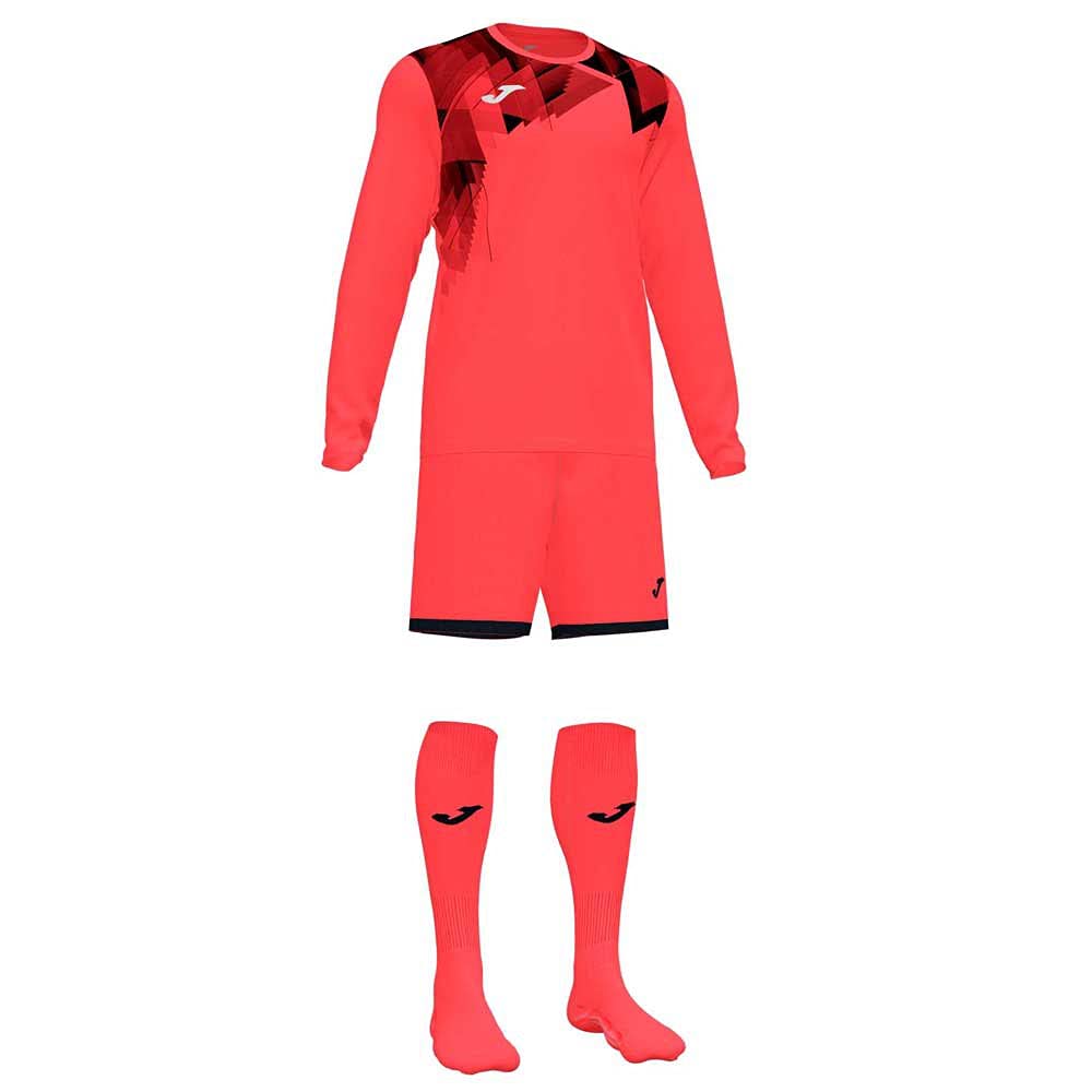 Joma T-Shirt, Coral Fluorescent Black, 6XS-5XS