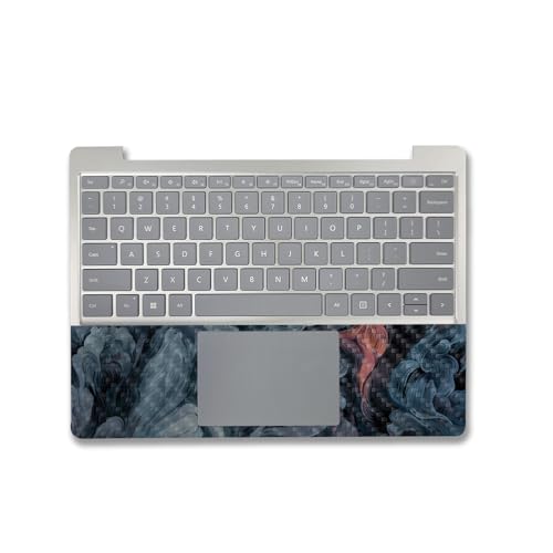 Image of MightySkins Carbon Fiber Skin Compatible with Microsoft Surface Laptop Go 3 (2023) Full Wrap Kit - Storm Cloud | Protective, Durable Textured Carbon Fiber Finish | Made in The USA
