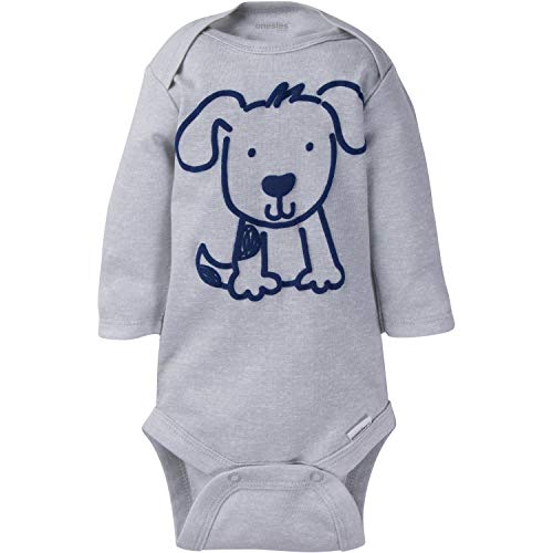 Image of Onesies Brand Unisex Baby 6-Pack Long Sleeve Bodysuits - Breathable Cotton One-Piece Outfits for Newborns & Infants