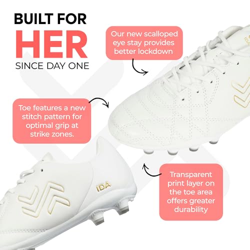IDA Classica Women’s Soccer Cleats, Classic Minimalist Soccer Cleats for Women, Football Boot for Firm and Artificial Grounds3