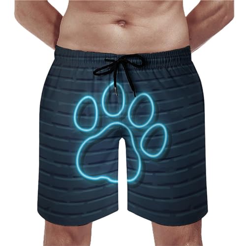 Maillot de bain séchage rapide homme à motif palmier pour l'été