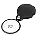 HESTYA 8 Pack 10X Mini Magnifying Glass Folding Pocket Magnifier Glass Loupe with Black Rotating Protective Holster for Reading Newspaper, Book, Magazine, Science, Hobby, Jewelry