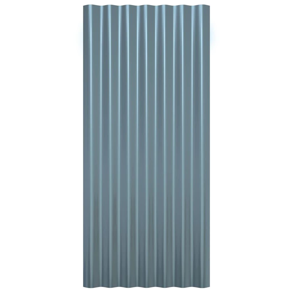 12 paneles de techo de acero galvanizado, 80 x 36 cm, chapa ondulada para cobertizos, cobertizos, cobertizos, garajes, jardines, techos