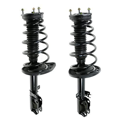 Image of TRQ Rear Driver and Passenger Side Strut and Spring Assembly Set Loaded Coil Spring Compatible with 06-12 Toyota Camry 06-12 Avalon 07-12 Lexus ES350