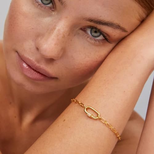 Kendra Scott Bristol Chain Bracelet, 18k Gold Vermeil, White Sapphire2