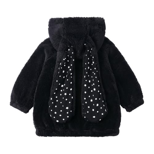 Girl Cute Fleece Hoodies Jacket R𝐚bbit Ears Shaggy Trendy Hoody Coats Toddler Sh𝐞rpa Casual Warm Fuzzy Outwears2