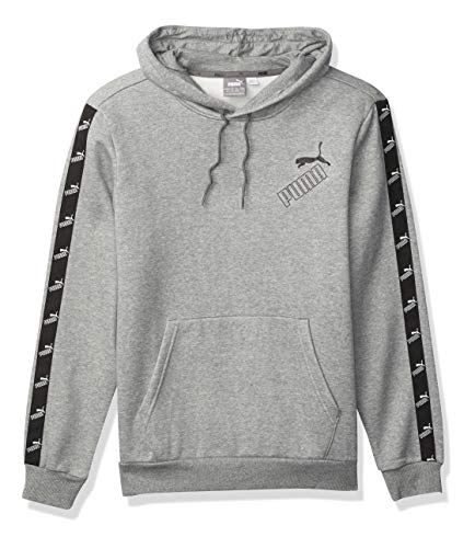 PUMA Men's Amplified Fleece Hoodie, Medium Gray Heather, L