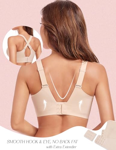 Wireless Bras for Women No Underwire Breathable V-Neck Bralettes for Women with Support Seamless T Shirt Bras3