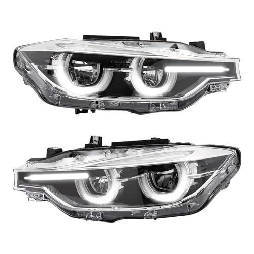 Headlight Assembly For 2016-2019 for BMW 3 Series F30 320i 330i 340i Sedan Models NON-M Sport/xDrive Models LED Headlight Headlamp Direct Replacement (Left Driving Side+Right Passenger Side)