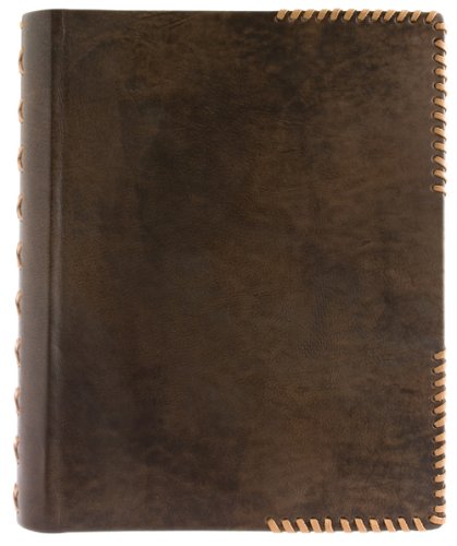 Eccolo Made in Italy Art-Deco Birds Embossed Leather Album Scrapbook, 9 x 12-Inch With 50 Ivory Sheets