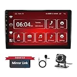 Android 11 Double Din Car Stereo Car Radio 9 Inch Touch Screen in Dash GPS Navigation Head Unit Bluetooth Multimedia Player with Mirror Link WiFi FM Radio SWC Support Dual USB Backup Camera MIC 1G+32G