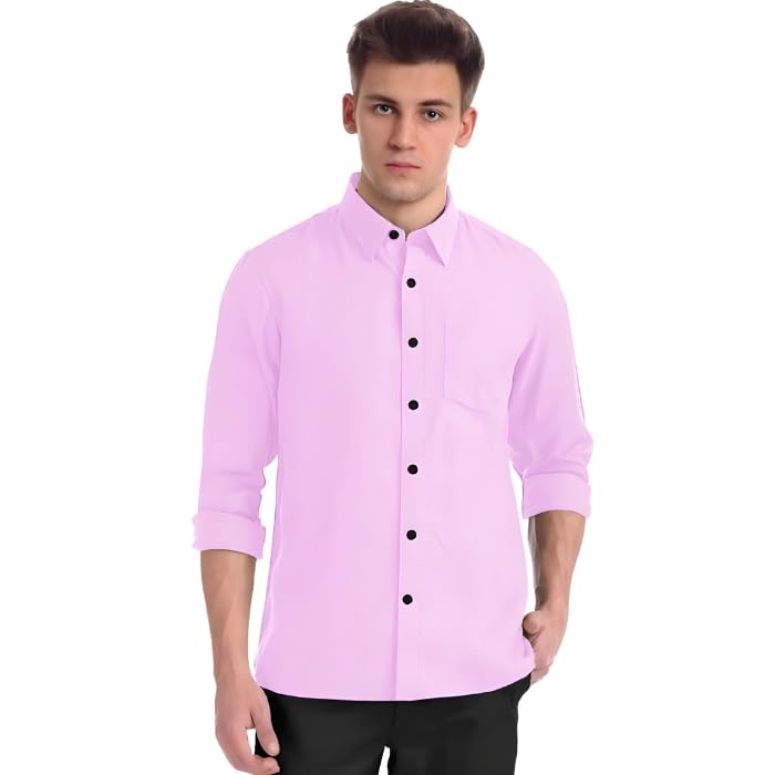 Premium Cotton Shirt Fabric for Men – Unstitched, Liac, 160 x 147 cm-image-20