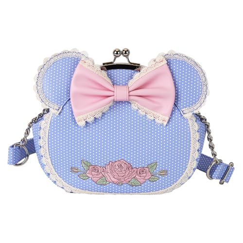 Loungefly Disney Minnie Floral and Lace Kisslock Crossbody Bag - Main Image