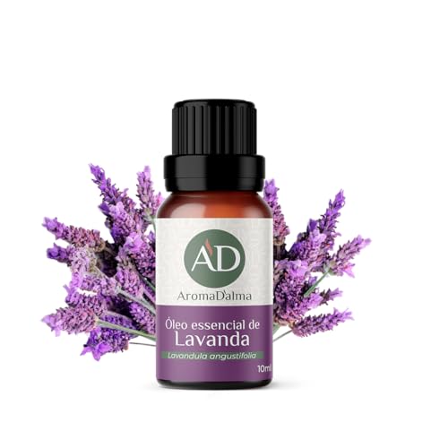 Óleo Essencial De Lavanda 100% Puro - 10ml - Ideal Para Difusor, Aromaterapia e Cuidados Com o Corpo I Aroma Floral, Doce e Delicado I Aroma D'alma