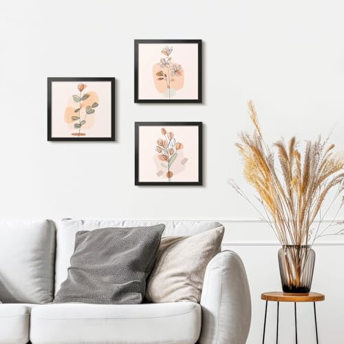 LaVie Home 8x8 Picture Frame - Black Square Frame with HD Plexiglas, Display for Vertical or Horizontal, Classic Collection