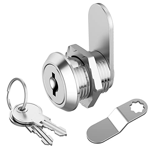 Jayseon 1 Pack Cabinet Locks with Key, Cam Lock 5/8